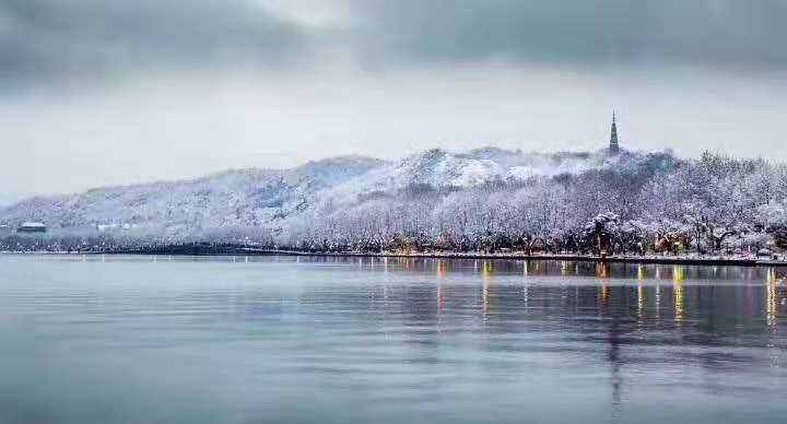 超美的杭州雪景