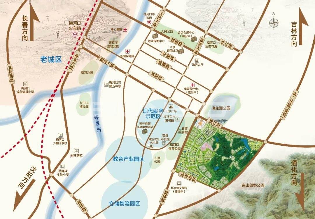 梅河口高铁规划图图片