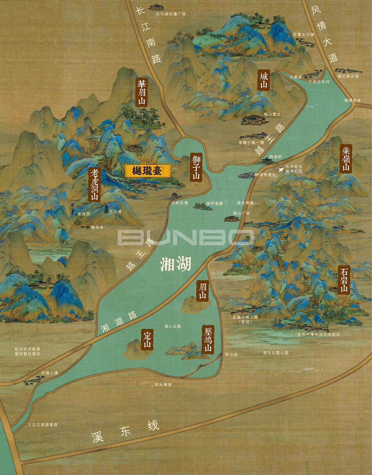杭州湘湖地图图片