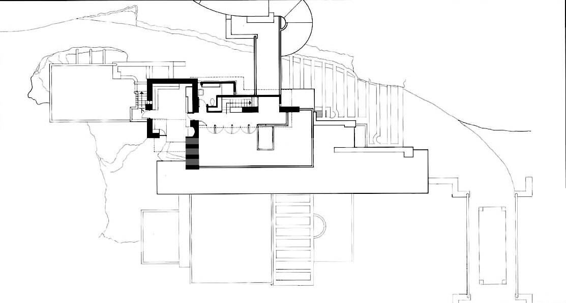 赖特流水别墅设计图与照片